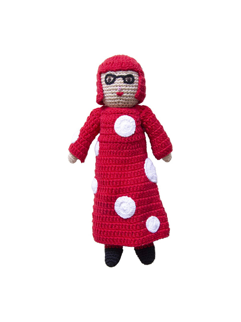 Yayoi Kusama crochet doll